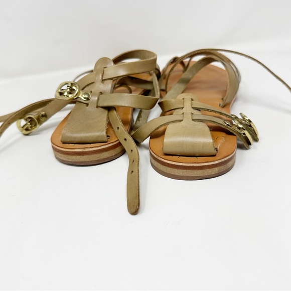 BOCAGE Sandals Strappy Leather Nude 9 - Picture 3 of 4